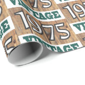 Geboren in verpakkingspapier van 1975 cadeaupapier (Rol Hoek)