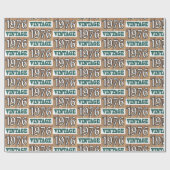 Geboren in verpakkingspapier van 1976 cadeaupapier (Vlak)