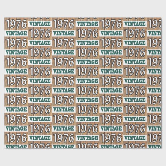 Geboren in verpakkingspapier van 1976 cadeaupapier (Vlak)