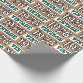 Geboren in verpakkingspapier van 1976 cadeaupapier (Hoek)