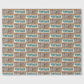 Geboren in verpakkingspapier van 1977 cadeaupapier (Vlak)