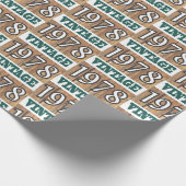 Geboren in verpakkingspapier van 1978 cadeaupapier (Hoek)