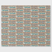 Geboren in verpakkingspapier van 1980 cadeaupapier (Vlak)