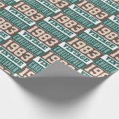 Geboren in verpakkingspapier van 1983 cadeaupapier (Hoek)