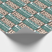 Geboren in verpakkingspapier van 1985 cadeaupapier (Hoek)