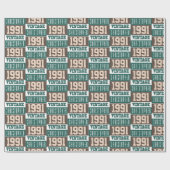 Geboren in verpakkingspapier van 1991 cadeaupapier (Vlak)