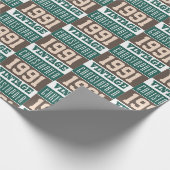 Geboren in verpakkingspapier van 1991 cadeaupapier (Hoek)