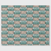 Geboren in verpakkingspapier van 1992 cadeaupapier (Vlak)