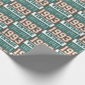 Geboren in verpakkingspapier van 1993 cadeaupapier (Hoek)