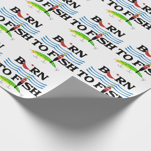 Geboren in vis cadeaupapier (Hoek)