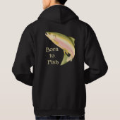 Geboren in vis hoodie (Achterkant)