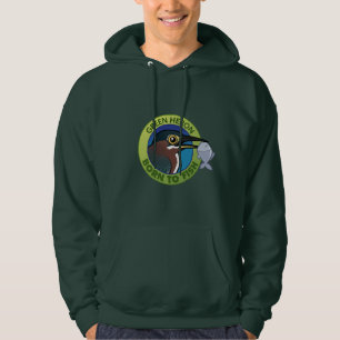 Geboren in vis hoodie