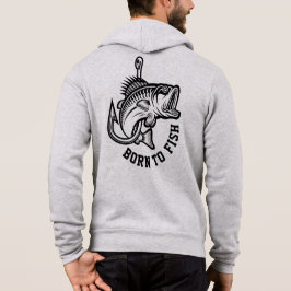 Geboren in vis hoodie
