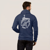 Geboren in vis hoodie (Achterkant volledig)