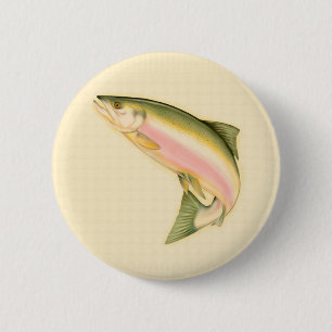 Geboren in vis ronde button 5,7 cm