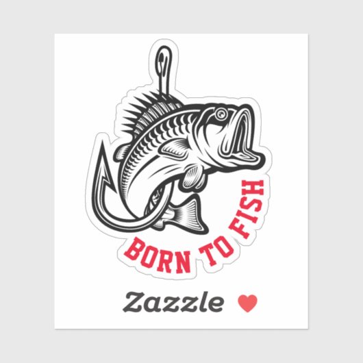 Geboren in vis sticker (Vel)