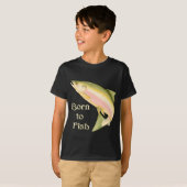 Geboren in vis t-shirt (Voorkant volledig)