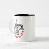 Geboren in vis tweekleurige koffiemok (Voorkant links)