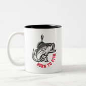 Geboren in vis tweekleurige koffiemok (Links)