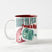 Geboren in vis tweekleurige koffiemok (Links)