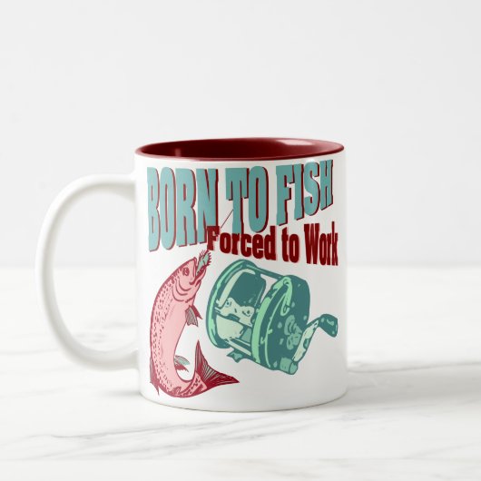 Geboren in vis tweekleurige koffiemok (Links)