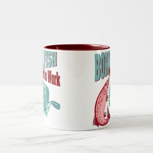 Geboren in vis tweekleurige koffiemok (Center)