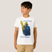 Geboren in vrije Oekraïense kossack T-shirt (Voorkant volledig)