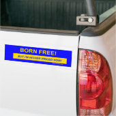 Geboren in vrijheid bumpersticker (Op Truck)
