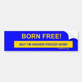 Geboren in vrijheid bumpersticker
