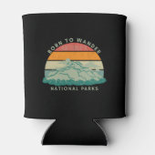 Geboren in Wander Americas National Parks Blikjeskoeler (Achterkant)