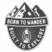 Geboren in Wander Sticker (Voorkant)