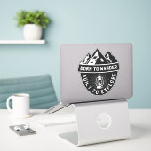 Geboren in Wander Sticker (Laptop op bureau)