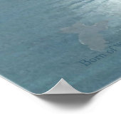 Geboren in water en gedistilleerde dranken poster (Hoek)