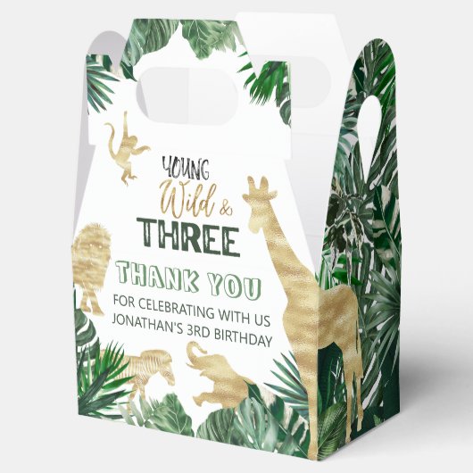 Geboren in Wild Oerwoud Safari Bedankdoosjes (Geopend)