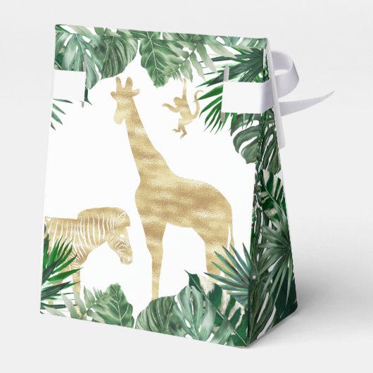 Geboren in Wild Oerwoud Safari Bedankdoosjes (Achterkant)