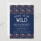 Geboren in Wild Tribal Boho Arrows Baby shower Kaart (Voorkant)
