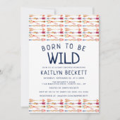Geboren in Wild Tribal Boho Arrows Baby shower Kaart (Voorkant)
