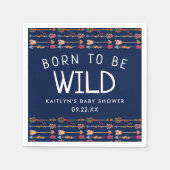 Geboren in Wild Tribal Boho Arrows Baby shower Servet (Voorkant)
