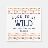 Geboren in Wild Tribal Boho Arrows Baby shower Servet (Voorkant)