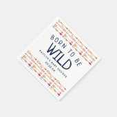 Geboren in Wild Tribal Boho Arrows Baby shower Servet (Hoek)