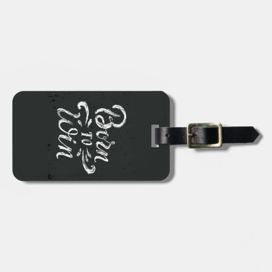 Geboren in Win Bagagelabel (Voorkant horizontaal)