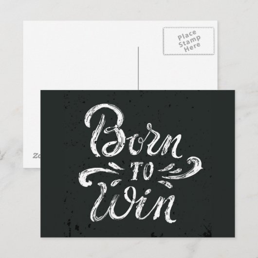 Geboren in Win Briefkaart (Voorkant / Achterkant)