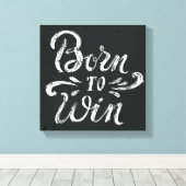 Geboren in Win Canvas Afdruk (Insitu (Houten vloer))