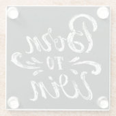 Geboren in Win Glazen Onderzetter (Achterkant)