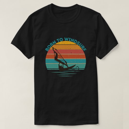 Geboren in Windsurf T-shirt (Design voorkant)