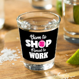 Geboren in winkel die gedwongen wordt te werken shot glas