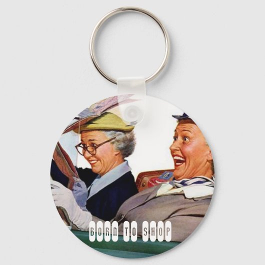 geboren in winkel sleutelhanger (Voorkant)