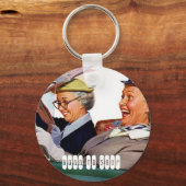 geboren in winkel sleutelhanger (Voorkant)