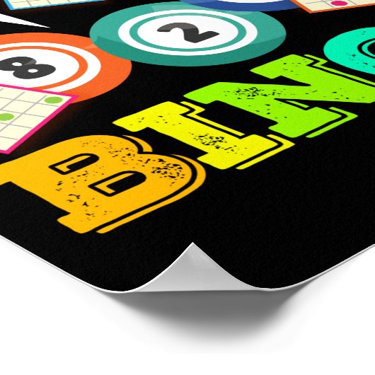 Geboren in Yell Bingo Funny Lucky Gambling Poster (Hoek)