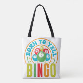 Geboren in Yell Bingo Tote Bag (Achterkant)